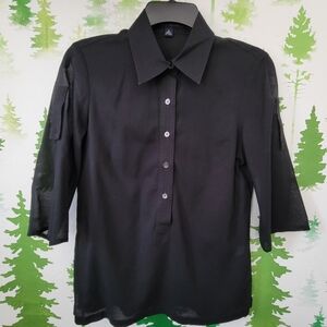 Banana Republic Sheer Button-Down Top.